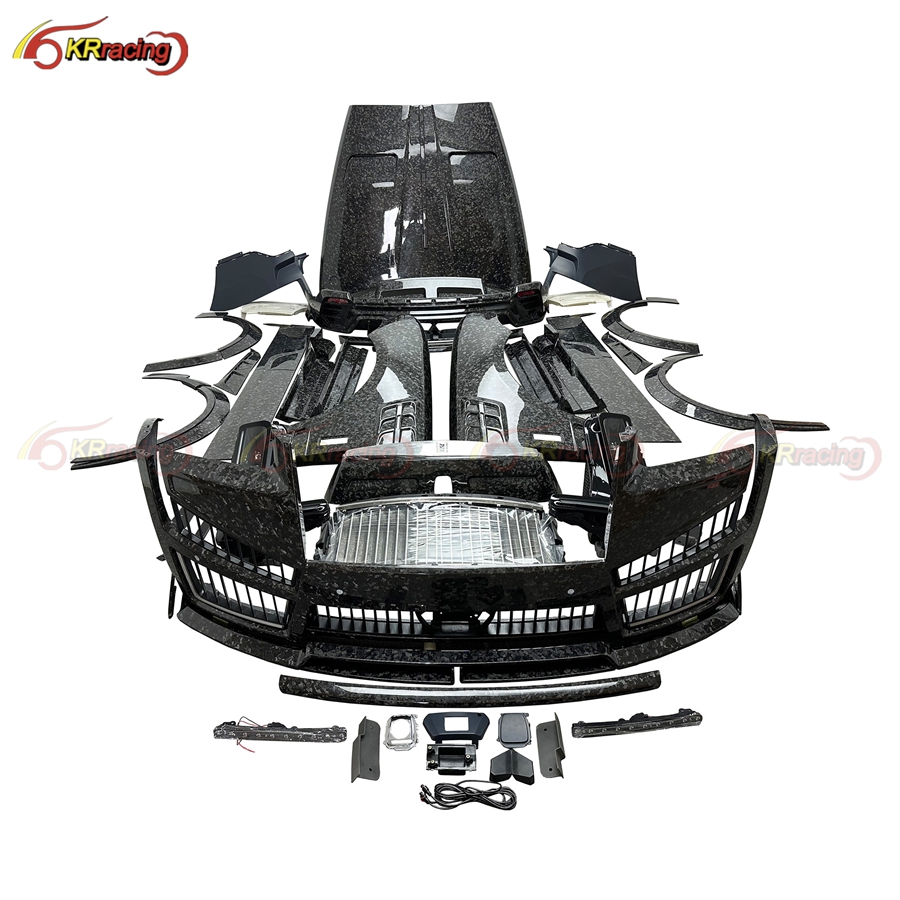 Upgrade Kit MSY Style Dry Forged Carbon Fiber Body Kit With Headlight Grid Wheels Rims for Rolls Royce Cullinan Facelift