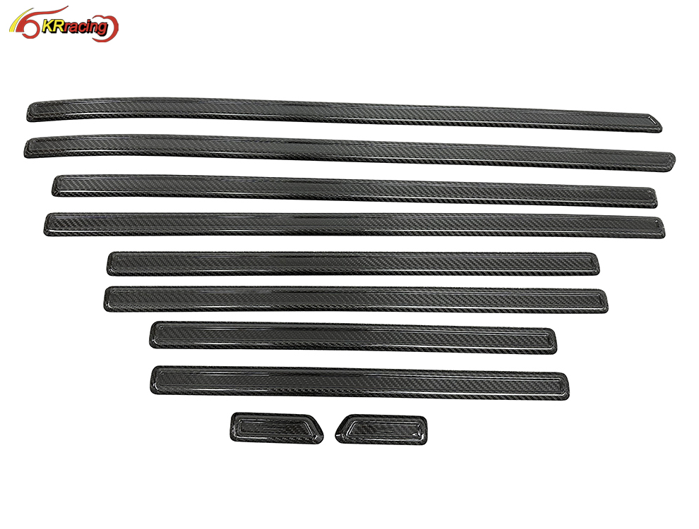 Car Dry Carbon Fiber Car Side Trims Cover Side Set for Mercedes Benz G-Class G Wagon W464 G63 Body Kit G500